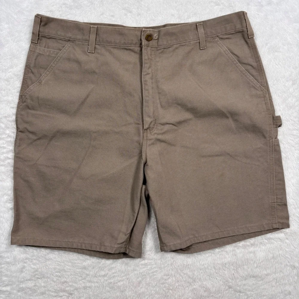 VTG Y2K Carhartt Carpenter Shorts Men 40 Tan Desert Duck Canvas B25 DES Workwear
